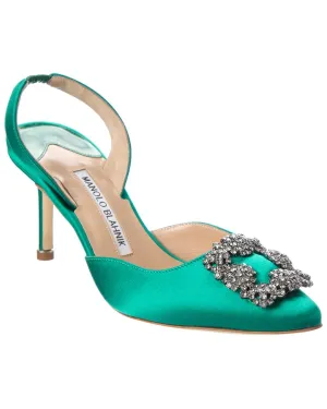 Manolo Blahnik Hangisli 70 Satin Slingback Pump Shoes_Manolo-Blahnik