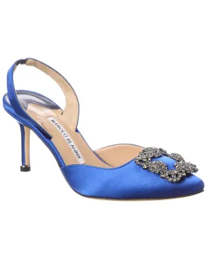 Manolo Blahnik Hangisli 70 Satin Slingback Pump Shoes_Manolo-Blahnik