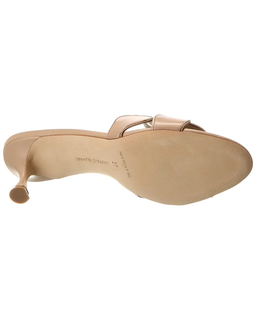Manolo Blahnik Haribalmu 50 Leather Mule Shoes_Manolo-Blahnik