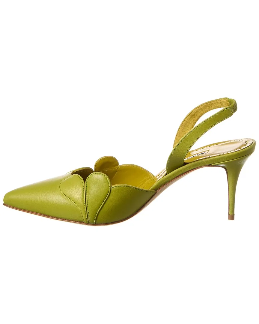 Manolo Blahnik Hatsibsli 70 Leather Slingback Pump Shoes_Manolo-Blahnik