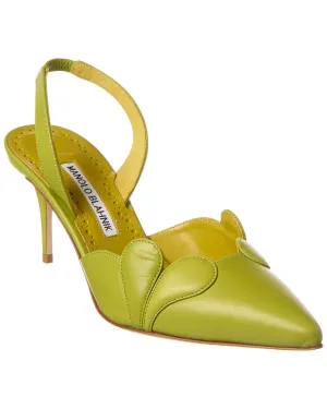 Manolo Blahnik Hatsibsli 70 Leather Slingback Pump Shoes_Manolo-Blahnik