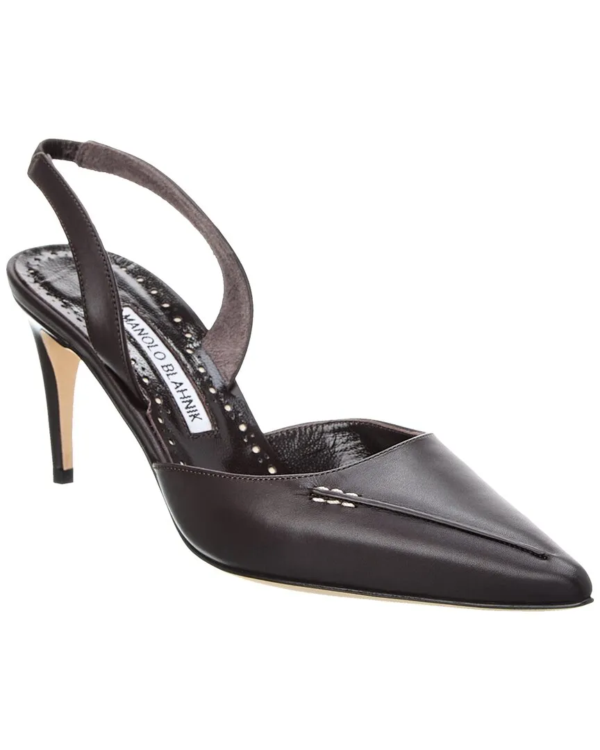 Manolo Blahnik Homerasli 70 Leather Slingback Pump Shoes_Manolo-Blahnik
