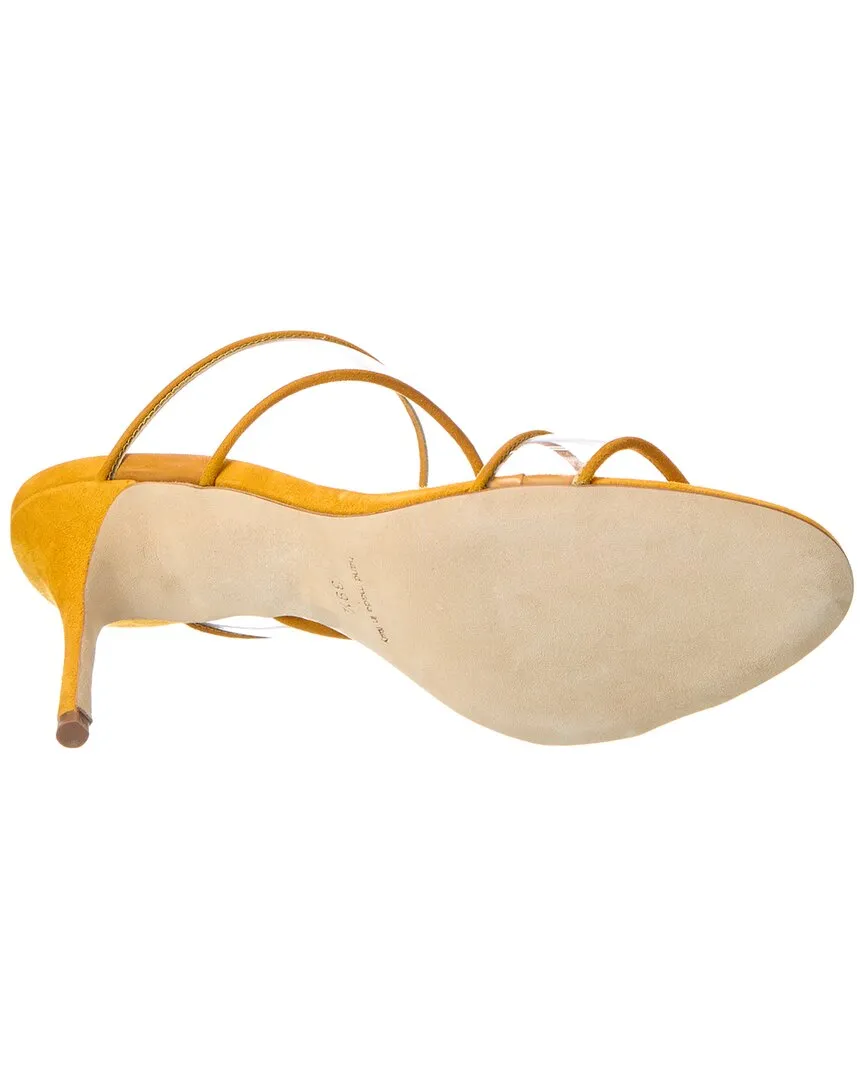 Manolo Blahnik Invymu 90 Suede & Vinyl Sandal Shoes_Manolo-Blahnik