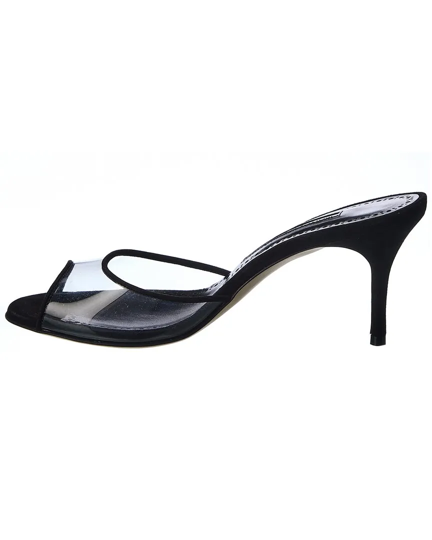 Manolo Blahnik Jadifa 70 Vinyl & Suede Sandal Shoes_Manolo-Blahnik