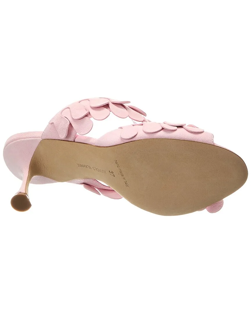 Manolo Blahnik Kelna 70 Suede Sandal Shoes_Manolo-Blahnik