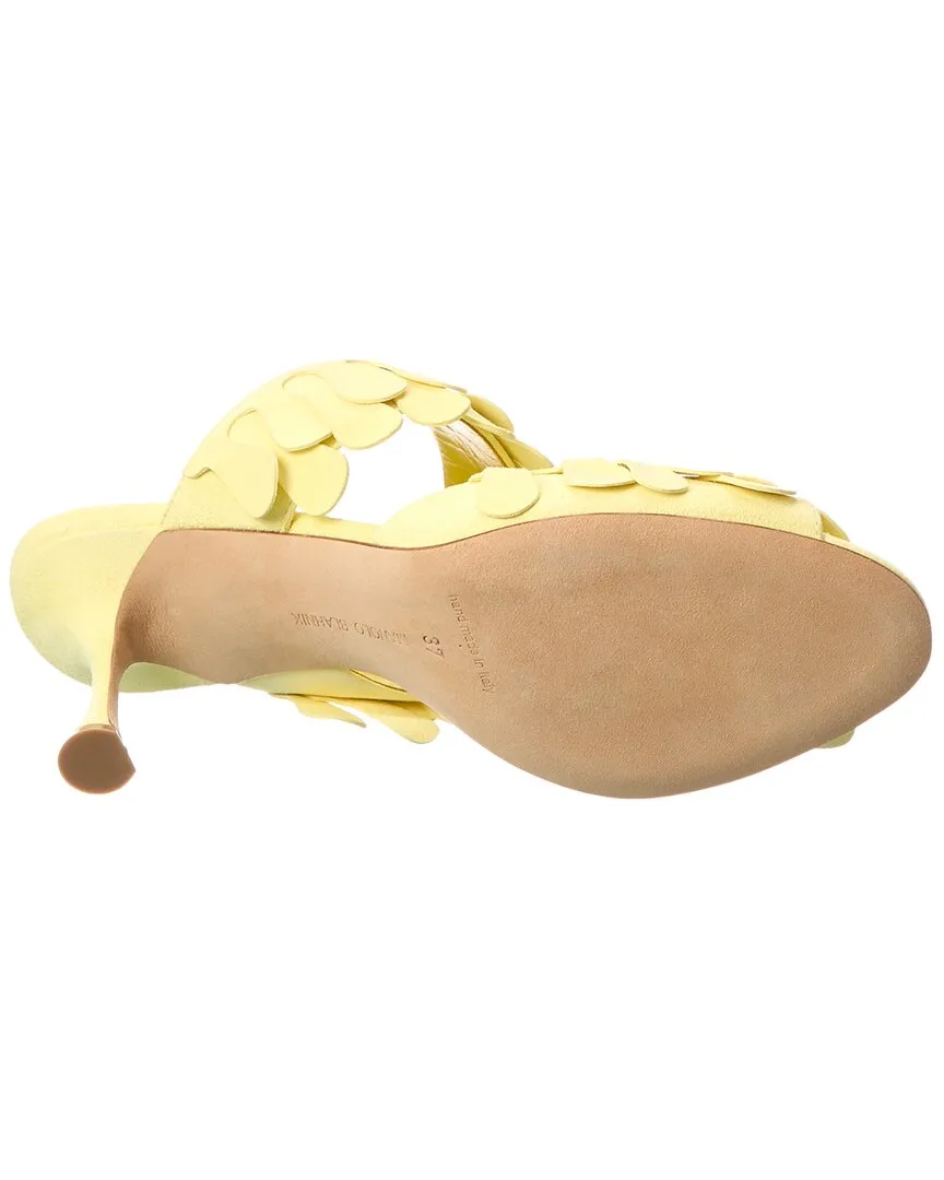 Manolo Blahnik Kelna 70 Suede Sandal Shoes_Manolo-Blahnik