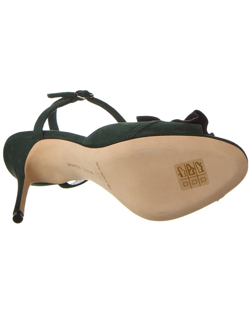 Manolo Blahnik Khedni 105 Suede & Leather Sandal Shoes_Manolo-Blahnik
