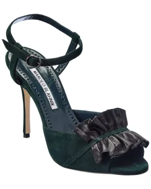 Manolo Blahnik Khedni 105 Suede Sandal Shoes_Manolo-Blahnik