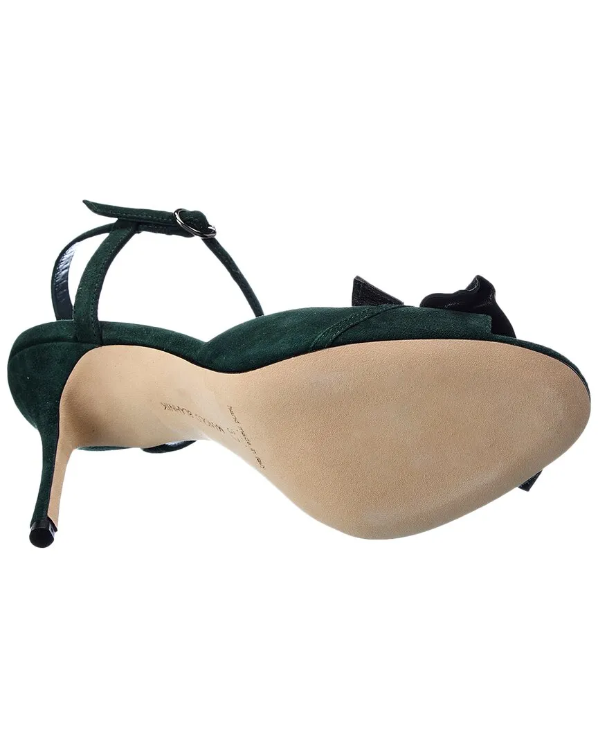 Manolo Blahnik Khedni 105 Suede Sandal Shoes_Manolo-Blahnik