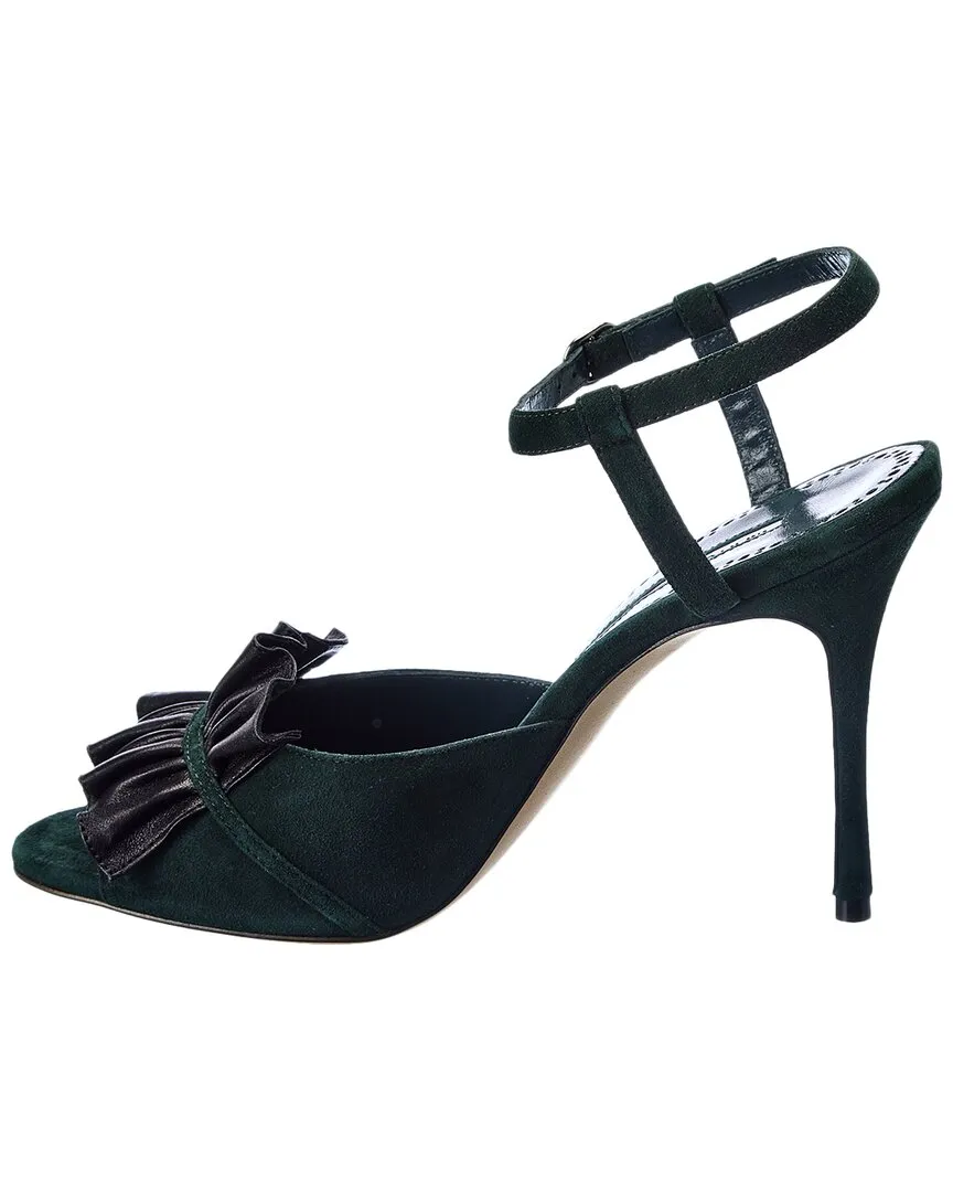 Manolo Blahnik Khedni 105 Suede Sandal Shoes_Manolo-Blahnik