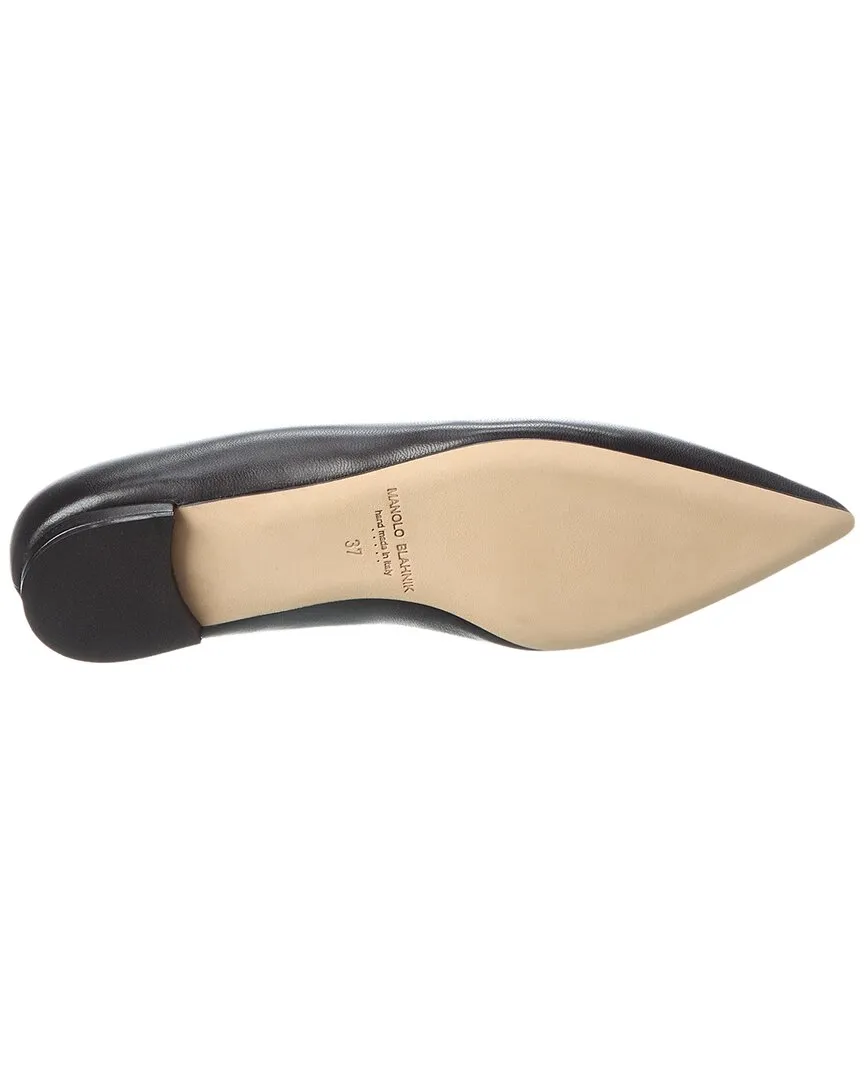 Manolo Blahnik Kietta Leather Flat Shoes_Manolo-Blahnik