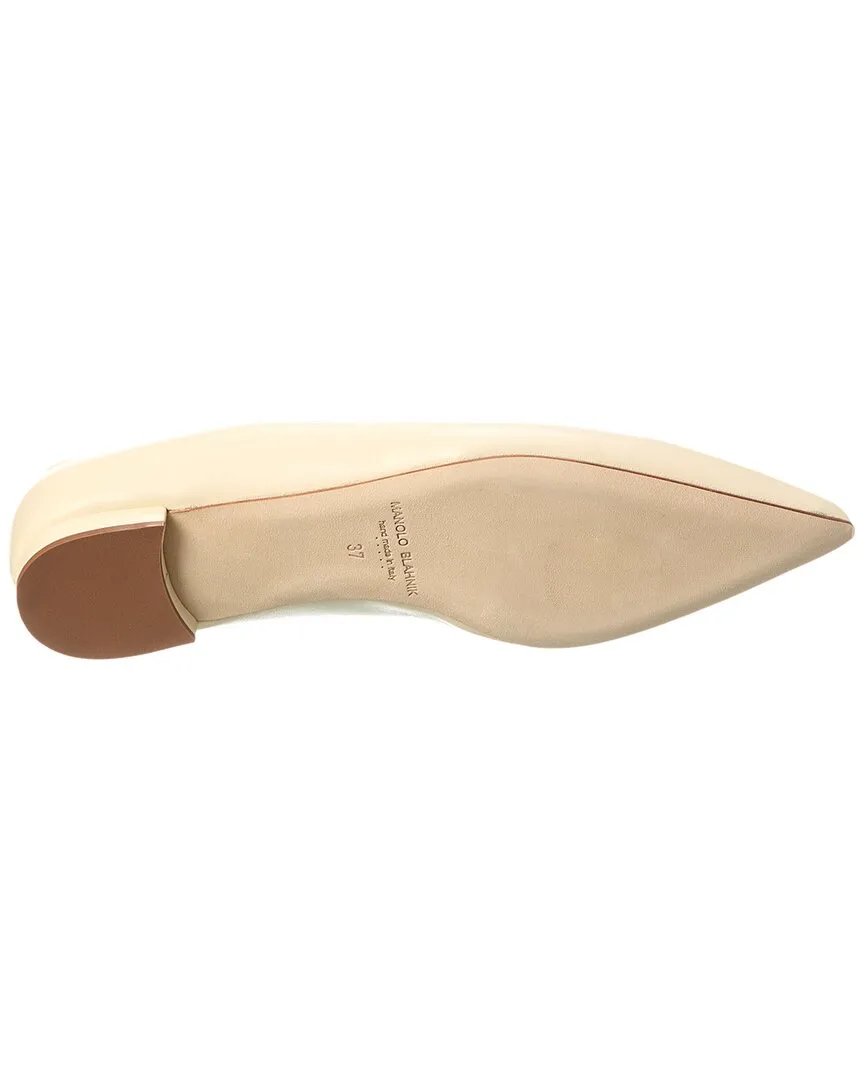 Manolo Blahnik Kietta Leather Flat Shoes_Manolo-Blahnik