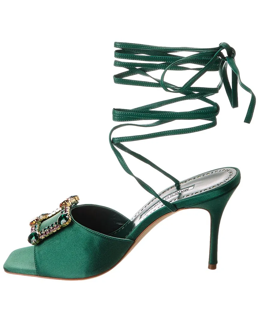 Manolo Blahnik Lenole 90 Satin Sandal Shoes_Manolo-Blahnik