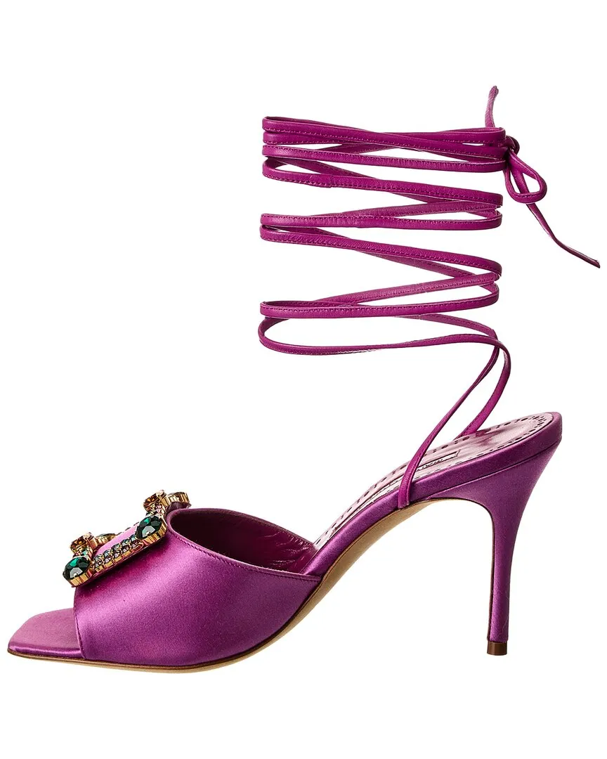 Manolo Blahnik Lenole 90 Satin Sandal Shoes_Manolo-Blahnik