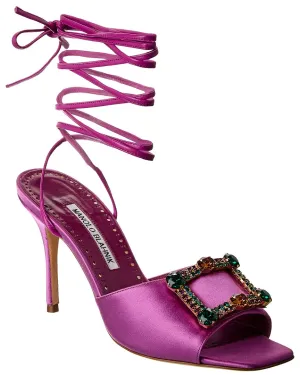 Manolo Blahnik Lenole 90 Satin Sandal Shoes_Manolo-Blahnik