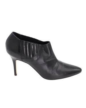 Manolo Blahnik Livrea Gore Ankle Bootie in Black Leather Shoes_Manolo-Blahnik