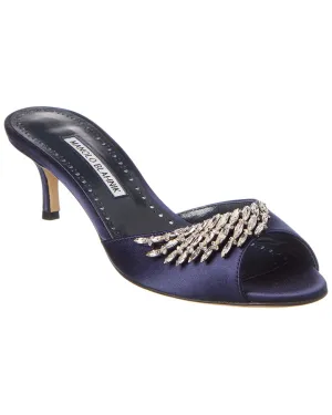 Manolo Blahnik Lumada 50 Satin Mule Shoes_Manolo-Blahnik