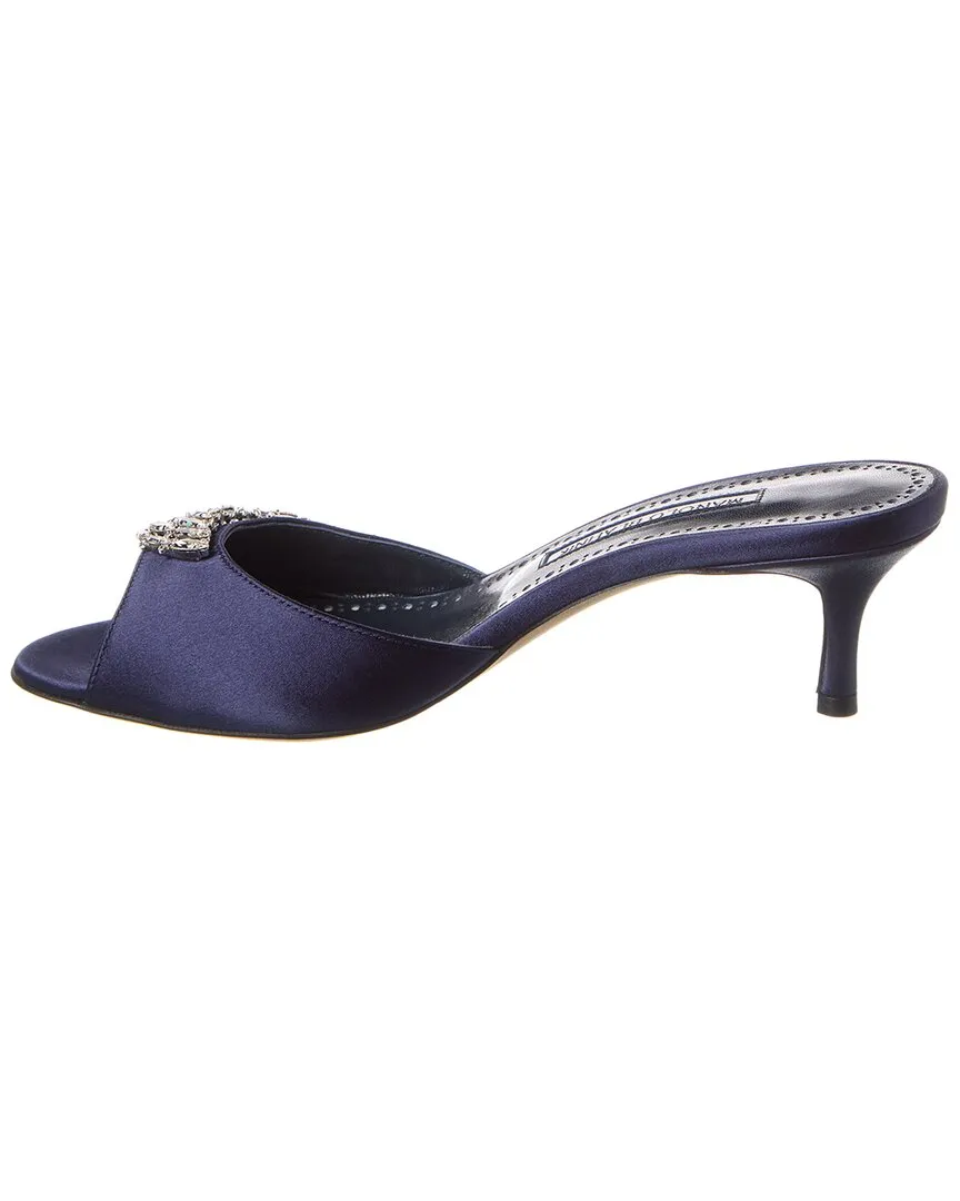 Manolo Blahnik Lumada 50 Satin Mule Shoes_Manolo-Blahnik
