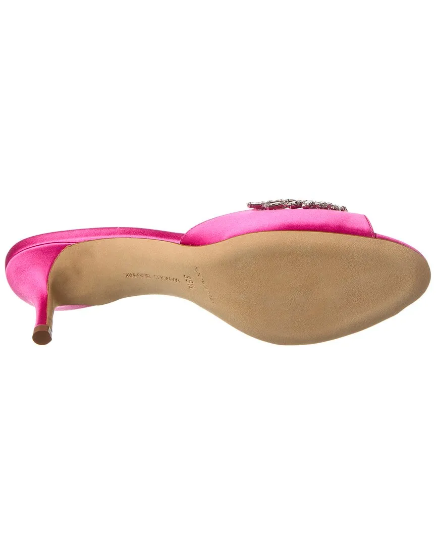 Manolo Blahnik Lumada 50 Satin Mule Shoes_Manolo-Blahnik