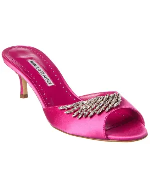 Manolo Blahnik Lumada 50 Satin Mule Shoes_Manolo-Blahnik