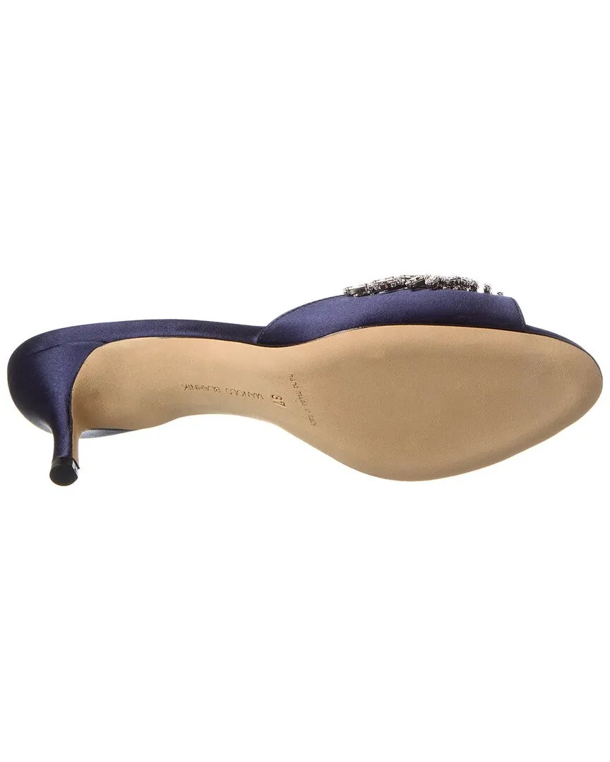 Manolo Blahnik Lumada 50 Satin Mule Shoes_Manolo-Blahnik
