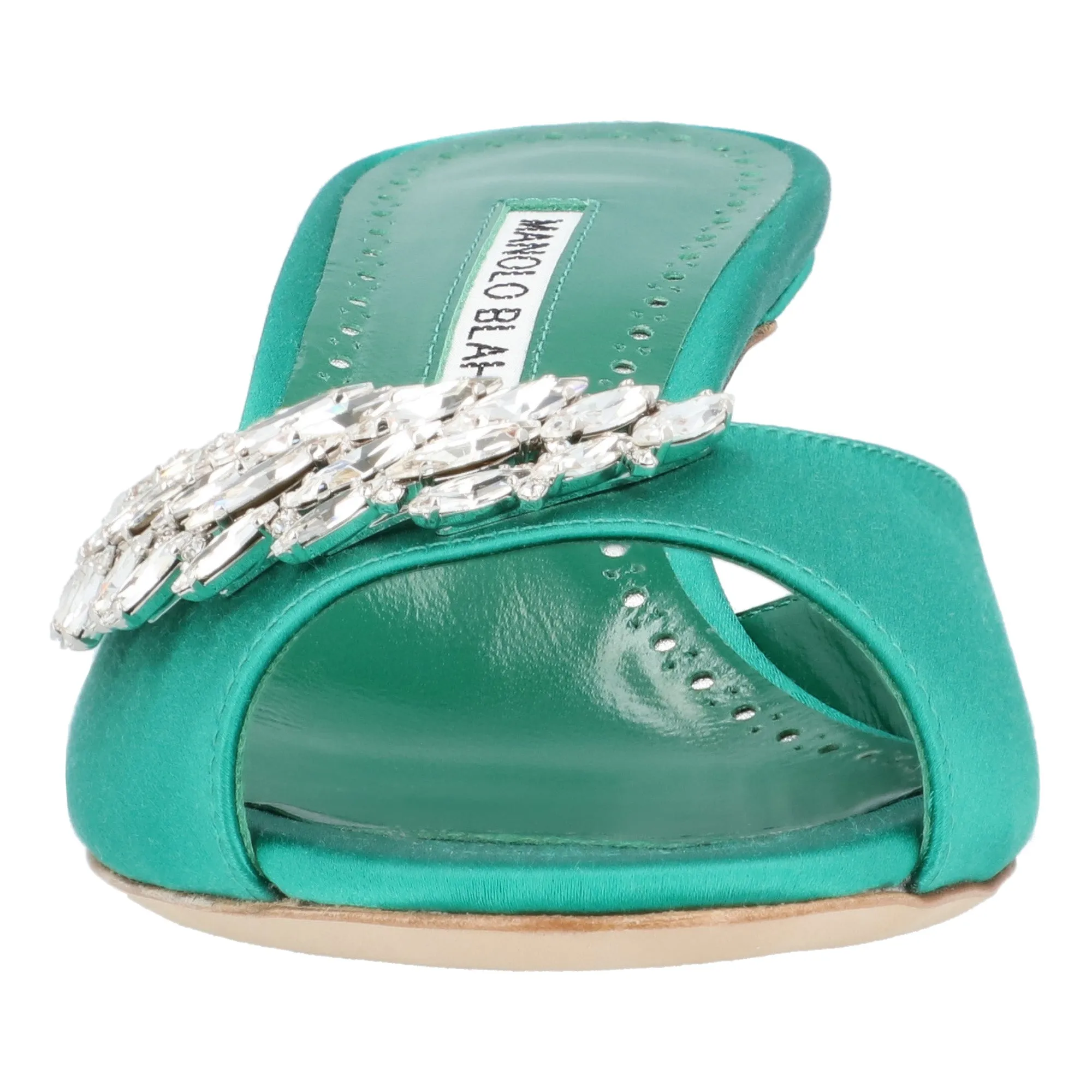 Manolo Blahnik Lumada Fabio 050 Mule Green Shoes_Manolo-Blahnik