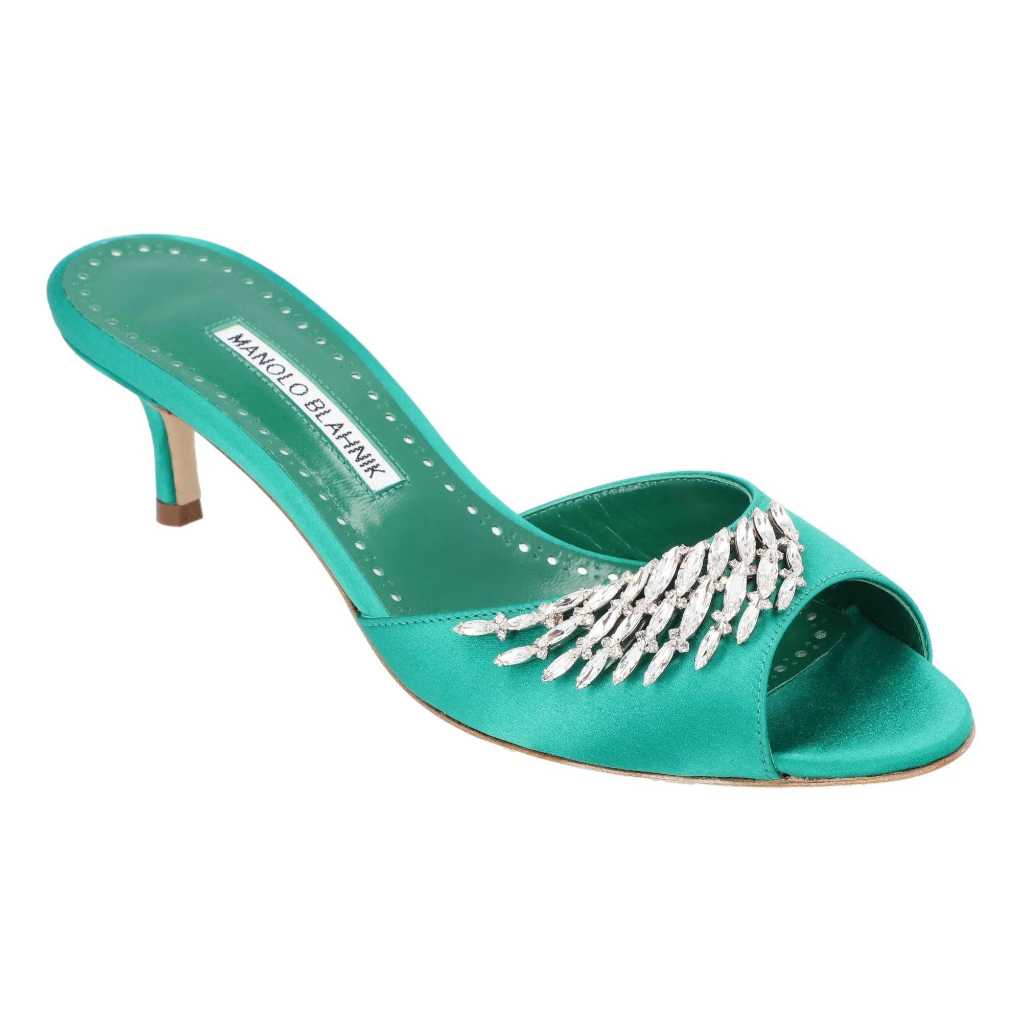 Manolo Blahnik Lumada Fabio 050 Mule Green Shoes_Manolo-Blahnik