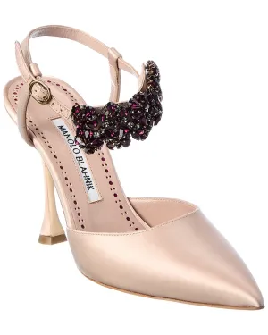 Manolo Blahnik Mabina 105 Satin Pump Shoes_Manolo-Blahnik