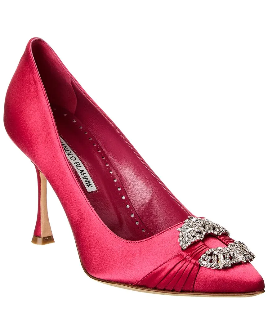 Manolo Blahnik Maida 90 Satin Pump Shoes_Manolo-Blahnik