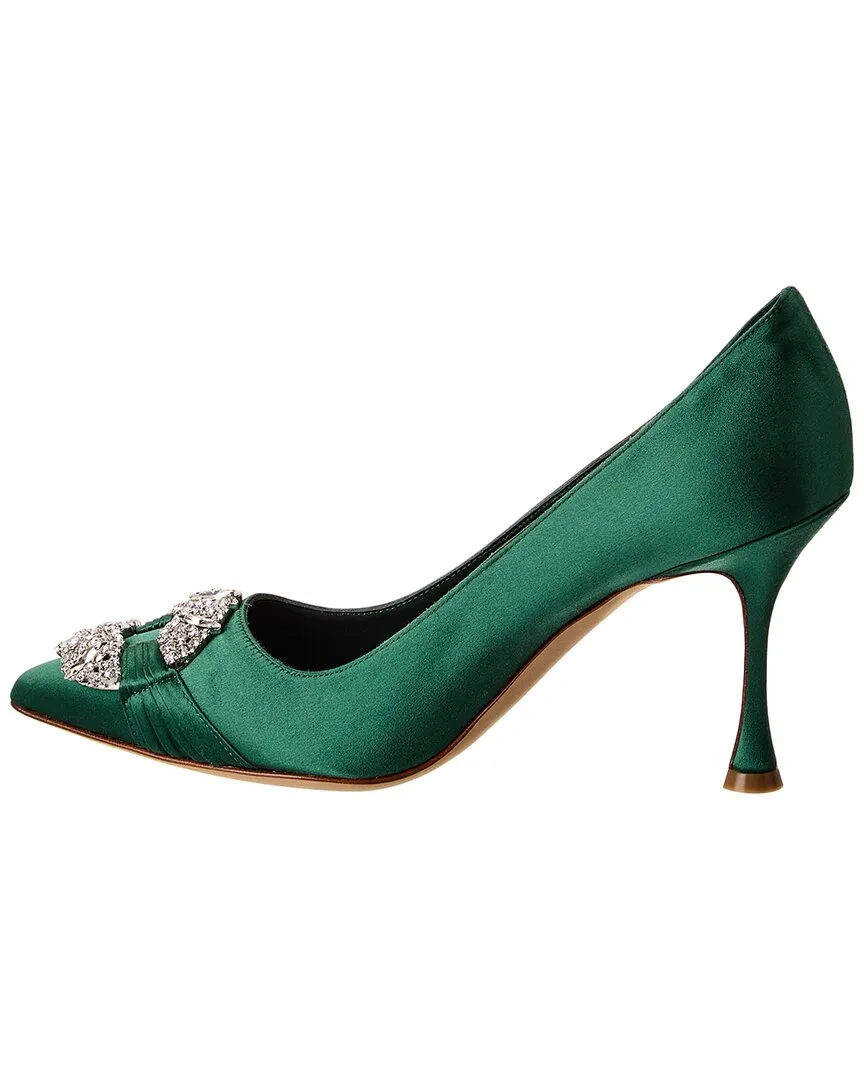 Manolo Blahnik Maida 90 Satin Pump Shoes_Manolo-Blahnik