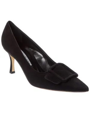 Manolo Blahnik Maysale 70 Suede Pump Shoes_Manolo-Blahnik