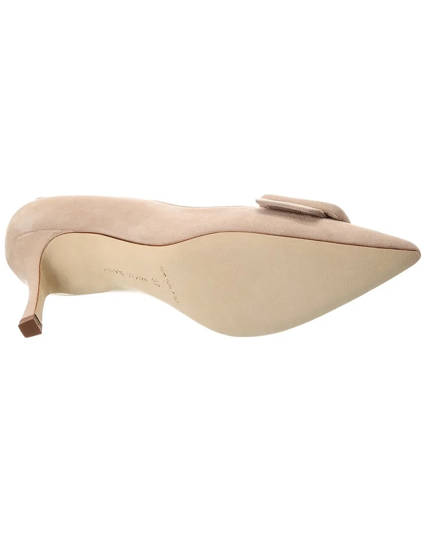 Manolo Blahnik Maysale 70 Suede Pump Shoes_Manolo-Blahnik