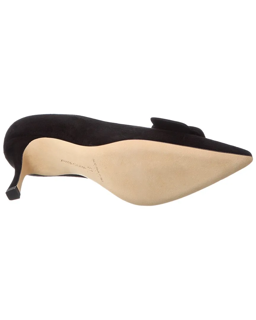 Manolo Blahnik Maysale 70 Suede Pump Shoes_Manolo-Blahnik