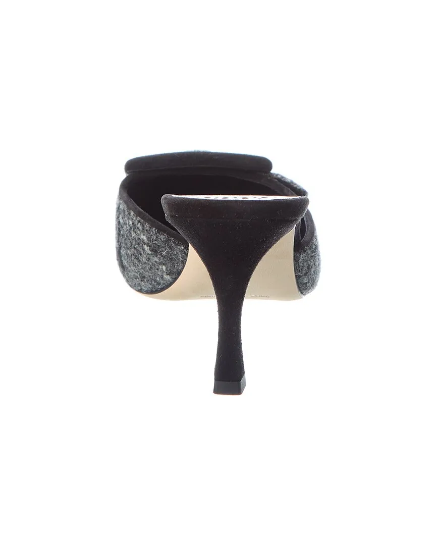 Manolo Blahnik Maysale 70 Wool & Suede Pump Shoes_Manolo-Blahnik