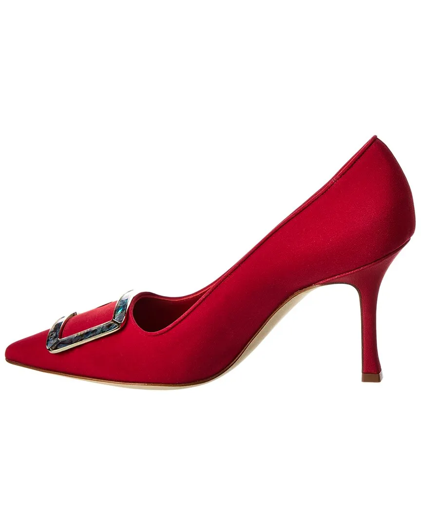 Manolo Blahnik Maysale 90 Silk Pump Shoes_Manolo-Blahnik