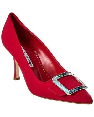Manolo Blahnik Maysale 90 Silk Pump Shoes_Manolo-Blahnik