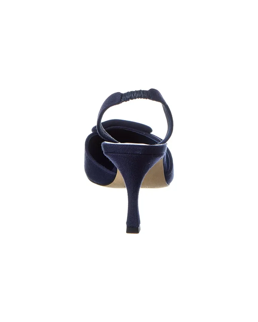 Manolo Blahnik Maysli 70 Linen Slingback Pump Shoes_Manolo-Blahnik