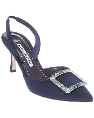 Manolo Blahnik Maysli 70 Silk Slingback Pump Shoes_Manolo-Blahnik