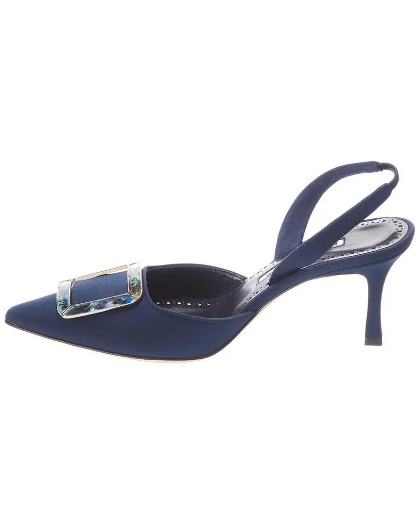 Manolo Blahnik Maysli 70 Silk Slingback Pump Shoes_Manolo-Blahnik