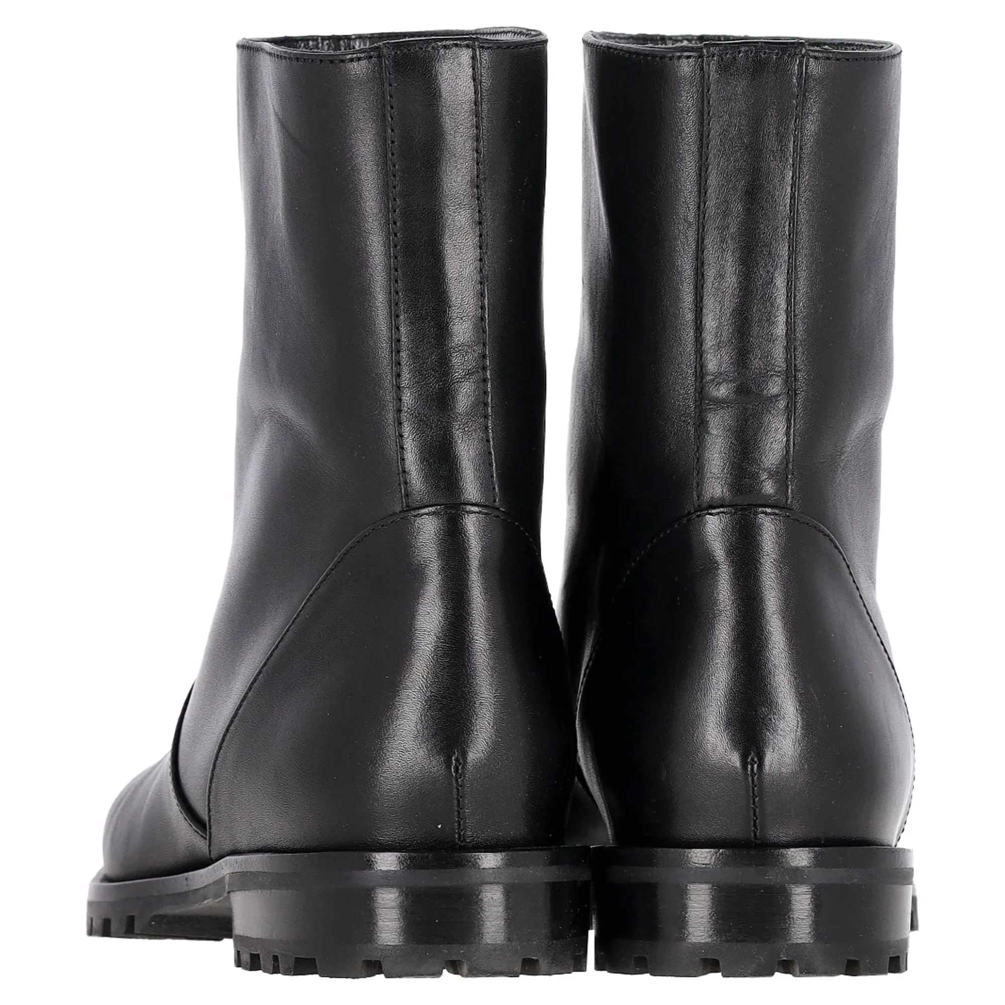 Manolo Blahnik Motosa Ankle Boots in Black Calf Leather Shoes_Manolo-Blahnik