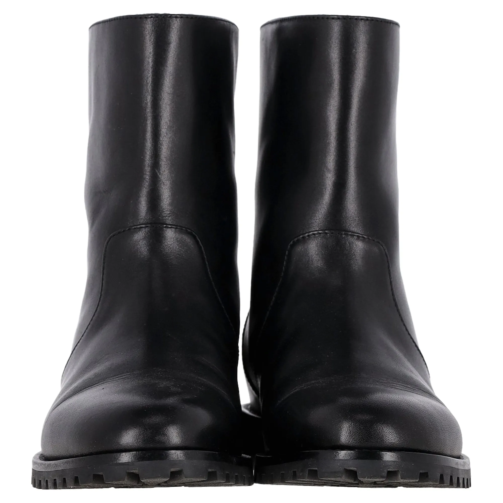 Manolo Blahnik Motosa Ankle Boots in Black Calf Leather Shoes_Manolo-Blahnik