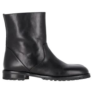 Manolo Blahnik Motosa Ankle Boots in Black Calf Leather Shoes_Manolo-Blahnik