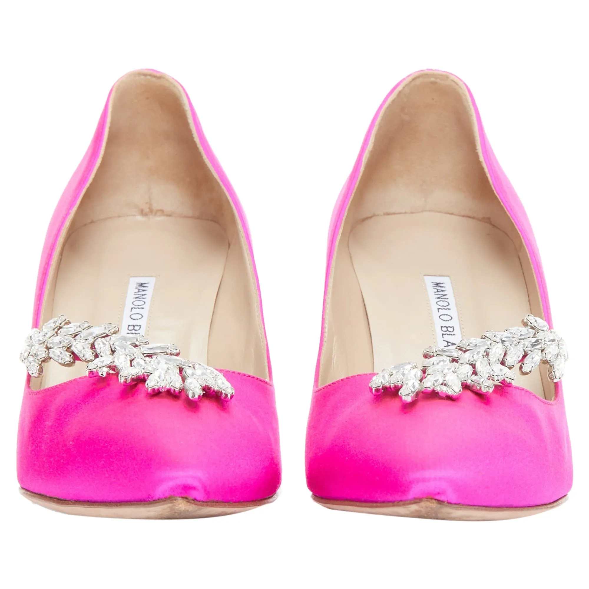 Manolo Blahnik nadira satin crystal mid pumps Shoes_Manolo-Blahnik