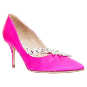 Manolo Blahnik nadira satin crystal mid pumps Shoes_Manolo-Blahnik