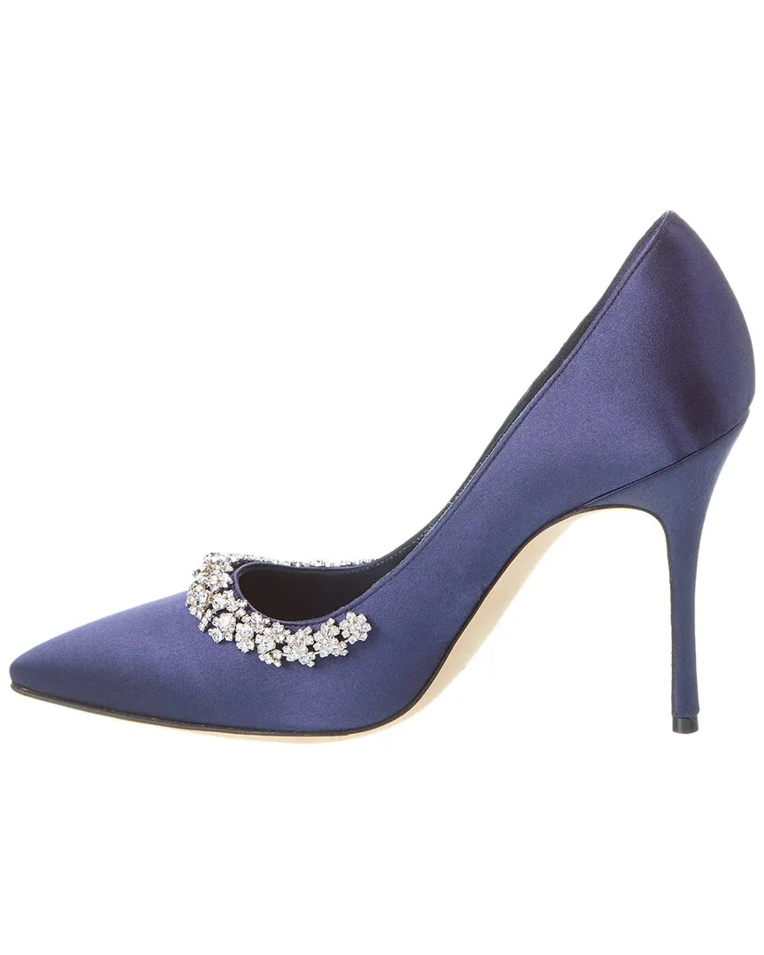 Manolo Blahnik Olarana 105 Satin Pump Shoes_Manolo-Blahnik