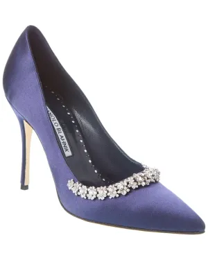 Manolo Blahnik Olarana 105 Satin Pump Shoes_Manolo-Blahnik