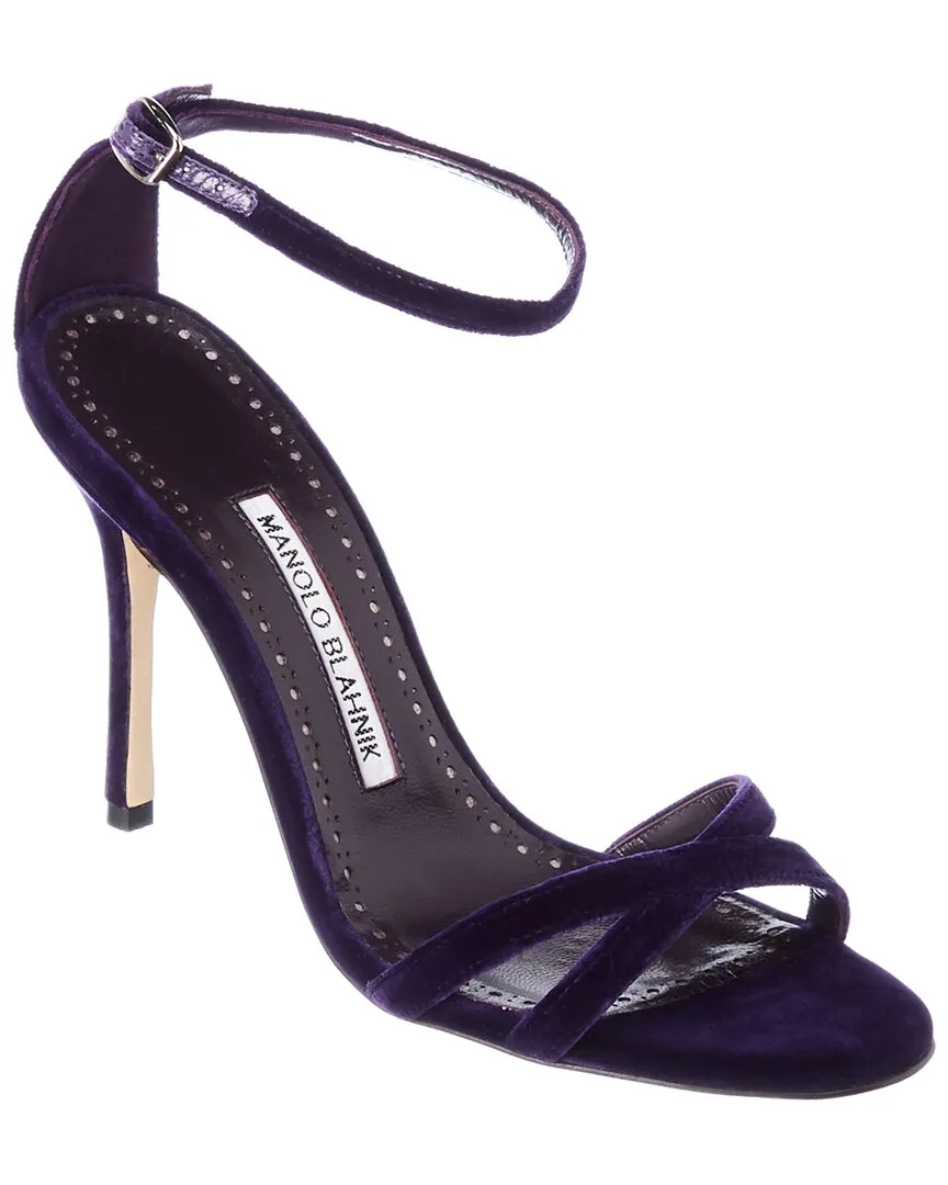 Manolo Blahnik Paloma 105 Velvet Sandal Shoes_Manolo-Blahnik