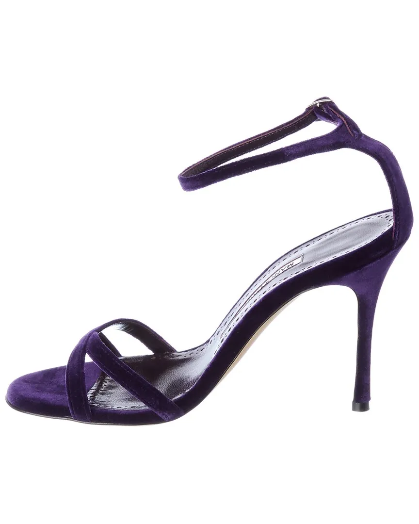 Manolo Blahnik Paloma 105 Velvet Sandal Shoes_Manolo-Blahnik