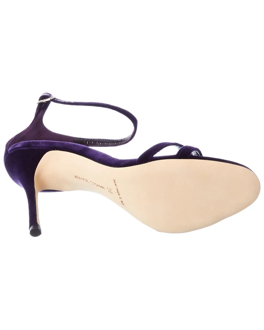 Manolo Blahnik Paloma 105 Velvet Sandal Shoes_Manolo-Blahnik