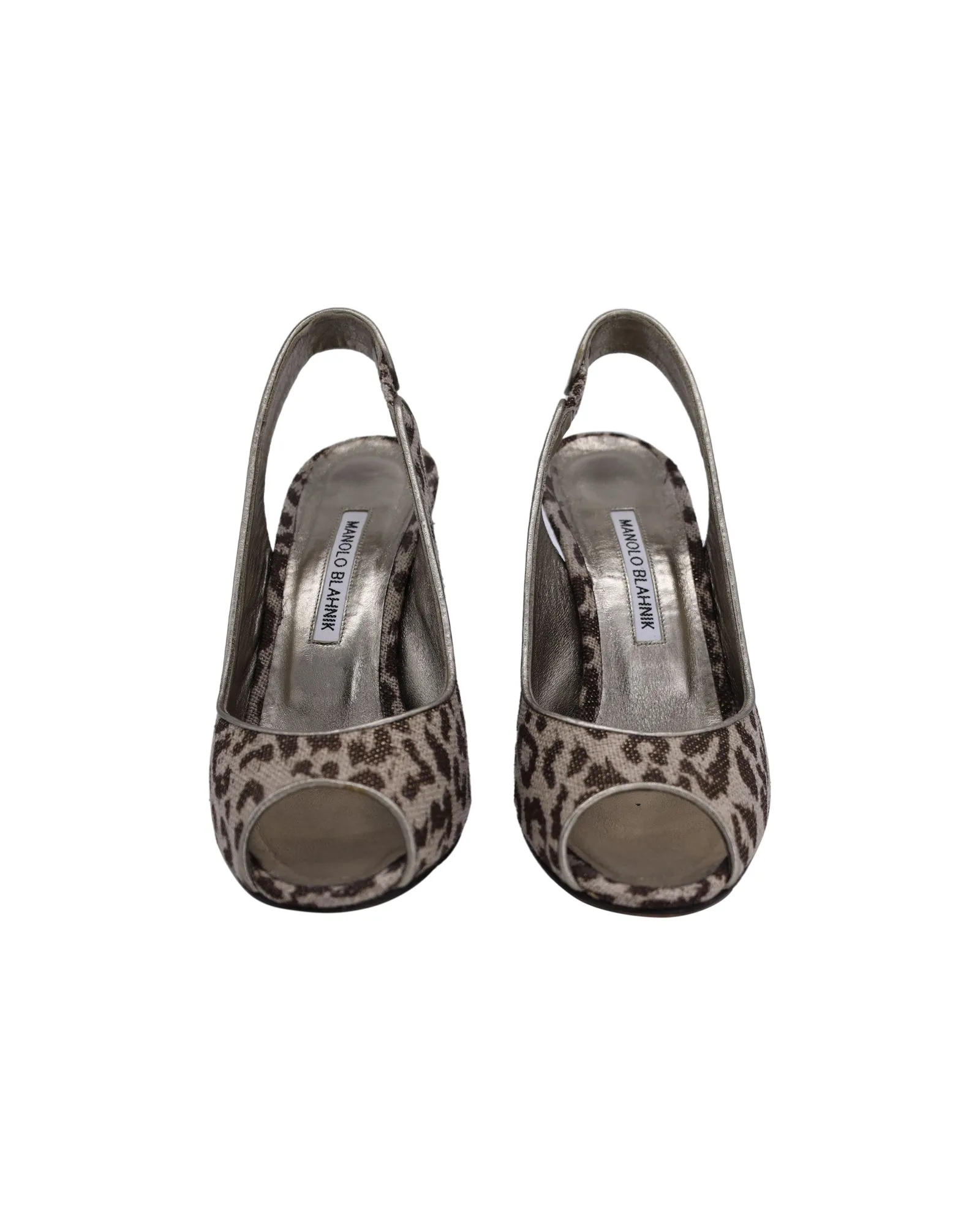 Manolo Blahnik Panto Printed Wedge Sandals in Animal Print Linen Shoes_Manolo-Blahnik